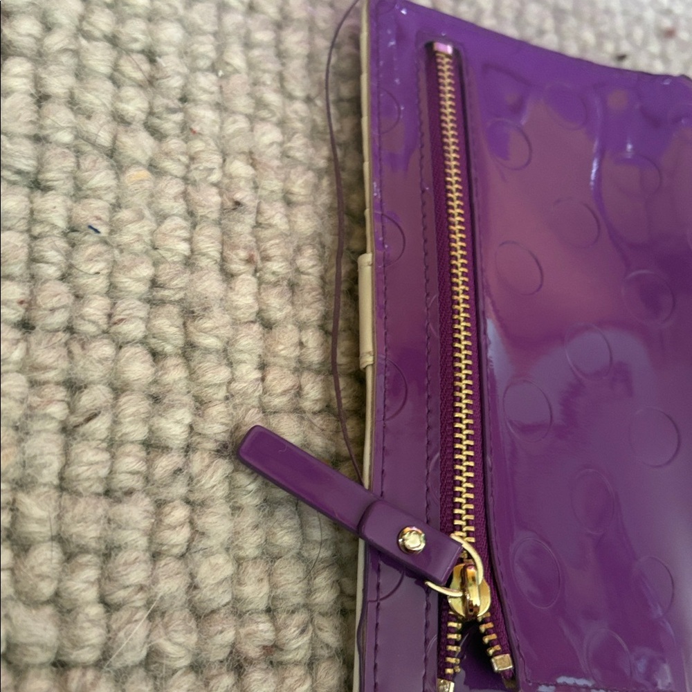 Kate Spade Patent Purple Tote Bag and wallet - Picture 5 of 9